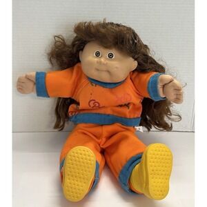 Vintage 1985 Cabbage Patch Kids Doll Brown Acrylic Hair Brown Eyes Girl